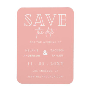 Magnet Flexible Gravure minimaliste manuscrite Enregistrer la date