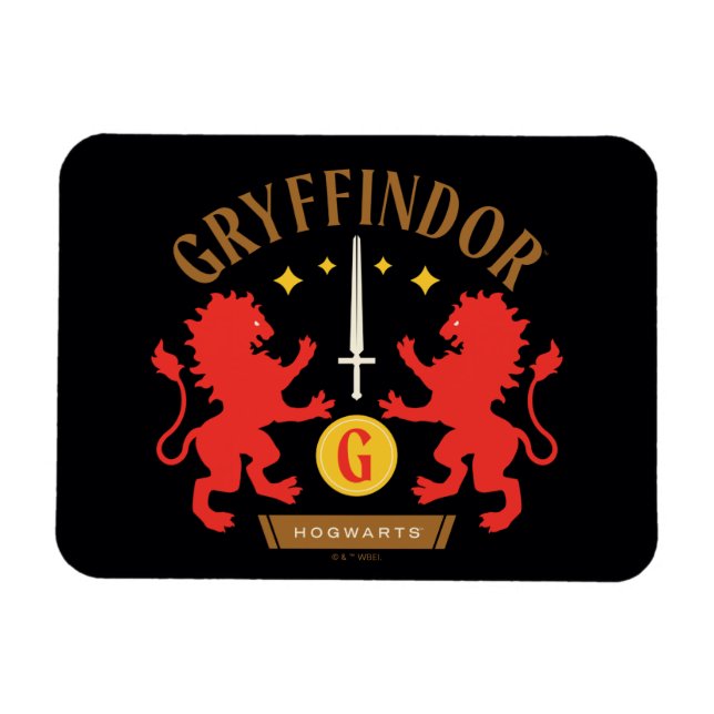 Magnet Flexible GRAYFFINDOR™ Maison double Lion épée graphique (Horizontal)