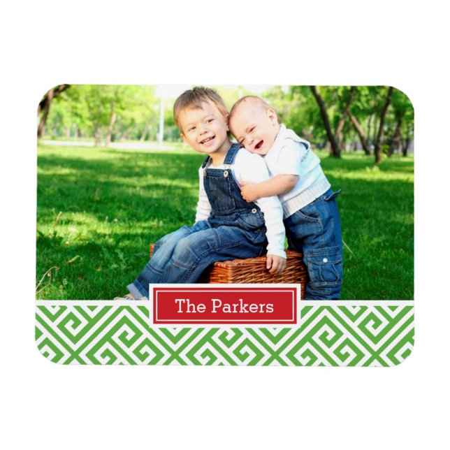 Magnet Flexible Grec clé de vacances Monogramme Magnat photo (Horizontal)