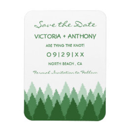 Magnet Flexible Green Forest Range Woodland Wedding Enregistrer La