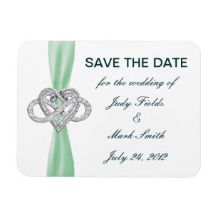 Magnet Flexible Green Infinity Heart Enregistrer l'aimant Date