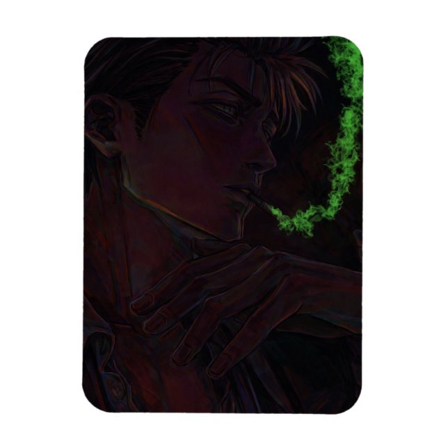 Magnet Flexible Green smoke  (Vertical)