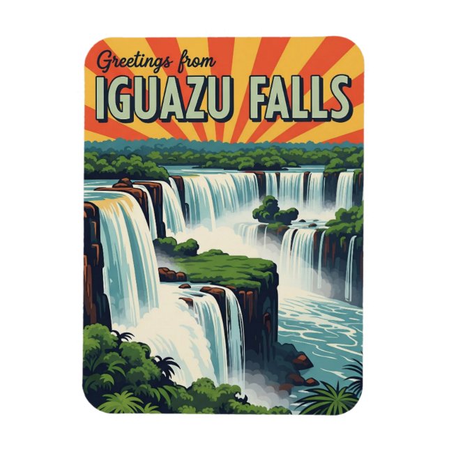 Magnet Flexible Greetings from Iguazu Falls (Vertical)