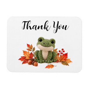 Magnet Flexible Grenouille au Crochet Merci d'Automne