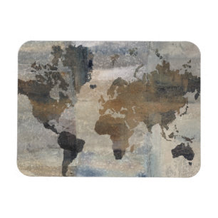Magnet Flexible Grey Stone Map