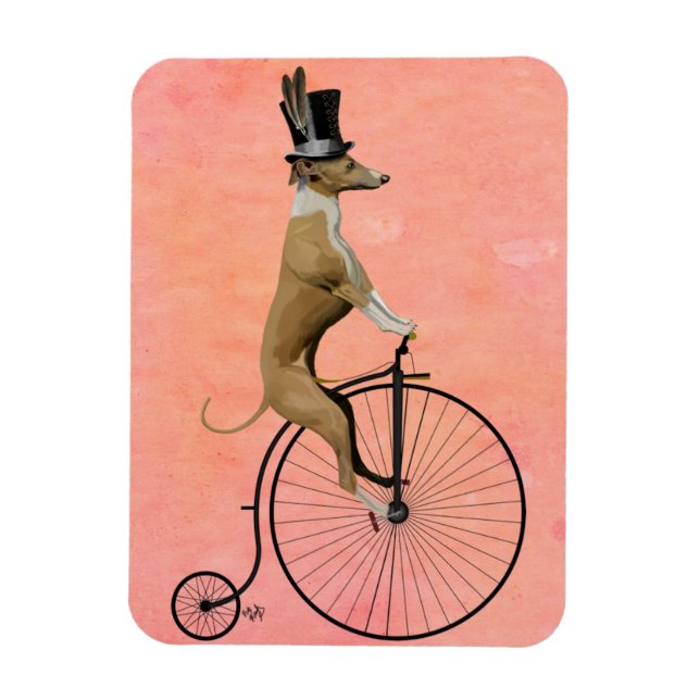 Magnet Flexible Greyhound sur Black Penny Farthing (Vertical)