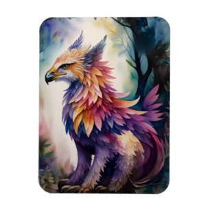 Magnet Flexible Griffin En Aquarelle Forestière
