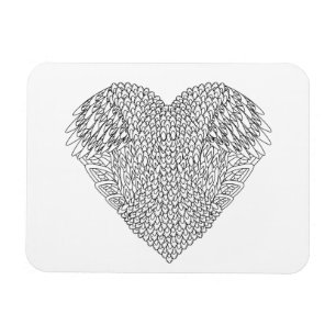 Magnet Flexible Griffonnage à ailes de coeur