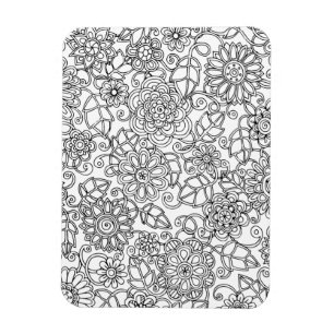 Magnet Flexible Griffonnage floral ethnique
