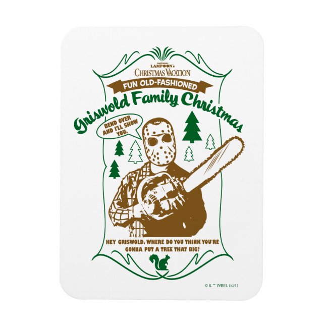 Magnet Flexible Griswold Famille de Noël Chainsaw Graphique (Vertical)