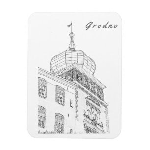 Magnet Flexible Grodno Biélorussie Architecture Ville Vue Château