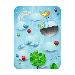 Magnet Flexible Gros arbre et oiseaux volants