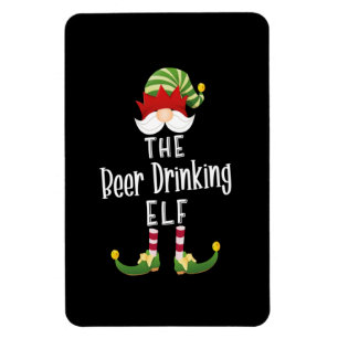 Magnet Flexible Groupe de lutins buveurs de bière Noël Anniversair