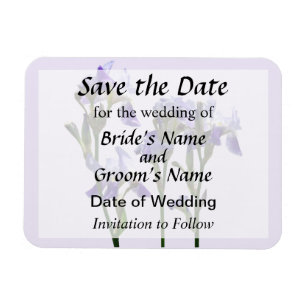 Magnet Flexible Groupe de Purple Irises Enregistrer la date
