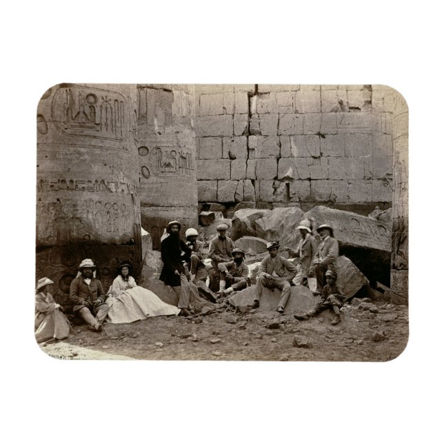 Magnet Flexible Groupe photographe dans le Hall of Columns, Karnak (Horizontal)