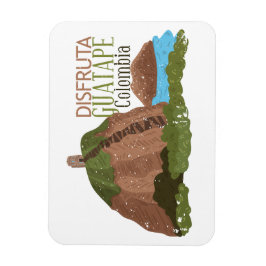 Magnet Flexible Guatape Colombie El Peñol Vintage voyage