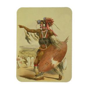Magnet Flexible Guerrier de zoulou, Utimuni, neveu de Chaka le