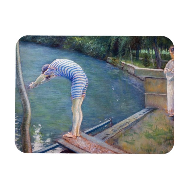 Magnet Flexible Gustave Caillebotte - Le Bather / Le Plongeur (Horizontal)