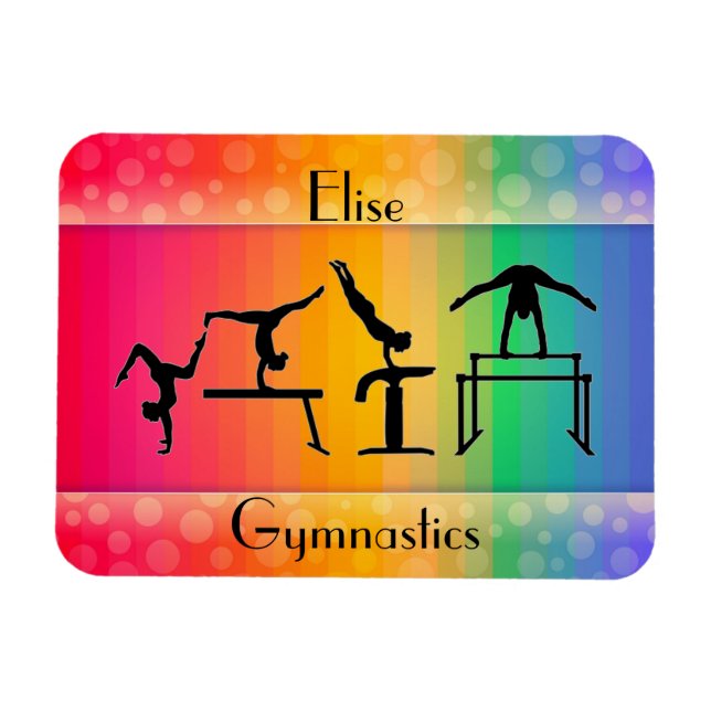 Magnet Flexible Gymnastique Arc-en-ciel avec filles Gymnastique Év (Horizontal)