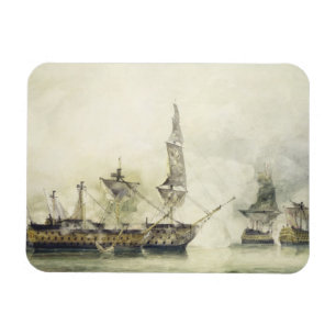 Magnet Flexible H.M.S. Victoire à la bataille de Trafalgar, 1805,