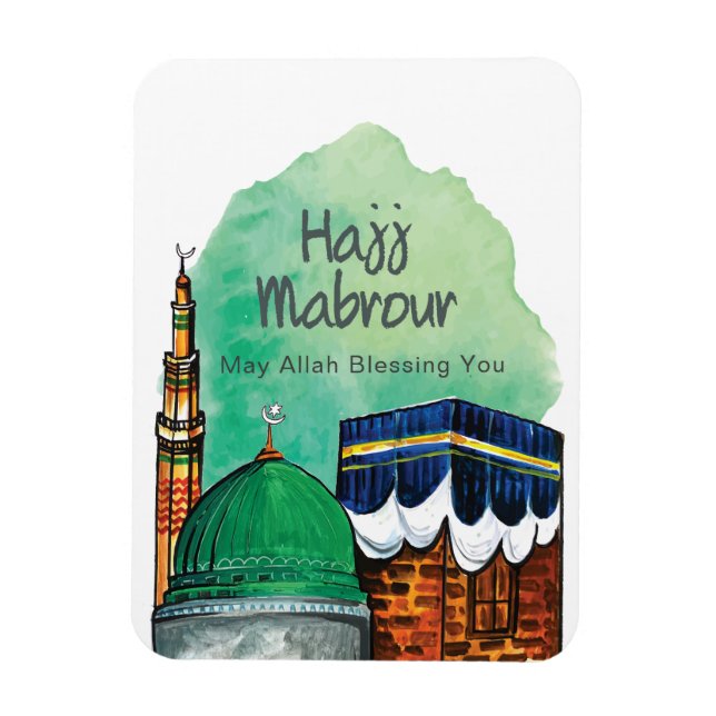 Magnet Flexible Hajj Mabrour, Kaaba sainte à La Mecque Arabie Saou (Vertical)