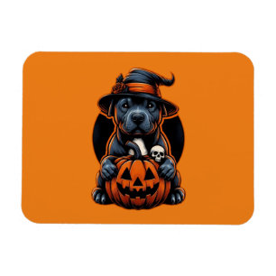 Magnet Flexible Halloween de chien - Pitbull Witch