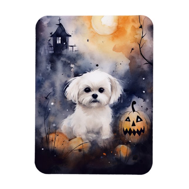 Magnet Flexible Halloween Maltais Avec Peur Citrouille (Vertical)