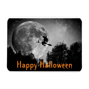 Magnet Flexible Halloween sorcière et lune
