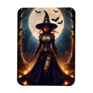 Magnet Flexible Halloween Steampunk Forest Witch