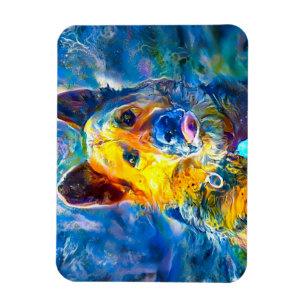 Magnet Flexible Halo : Portrait d'un berger allemand
