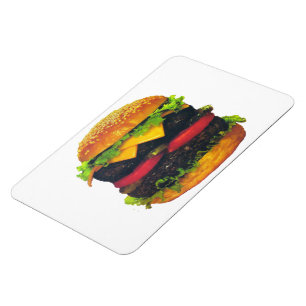 Magnet Flexible Hamburger de luxe double au fromage