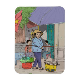 Magnet Flexible Hanoï Street Hawker Vietnam