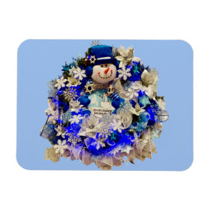 Magnet Flexible Hanoukka Star moderne de David Snowman Wreath