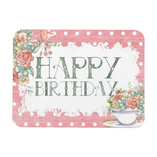 Magnet Flexible Happy Birthday Country (Horizontal)
