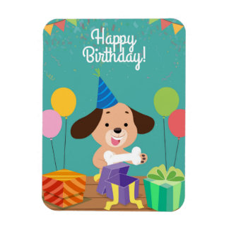 Magnet Flexible Happy birthday of the dog