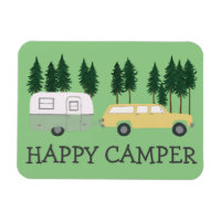 HAPPY CAMPER Whimsical Trailer RVing Motorhome
