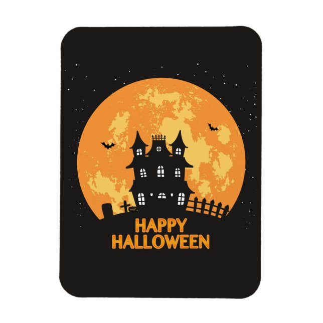 Magnet Flexible Happy halloween maison hantée (Vertical)