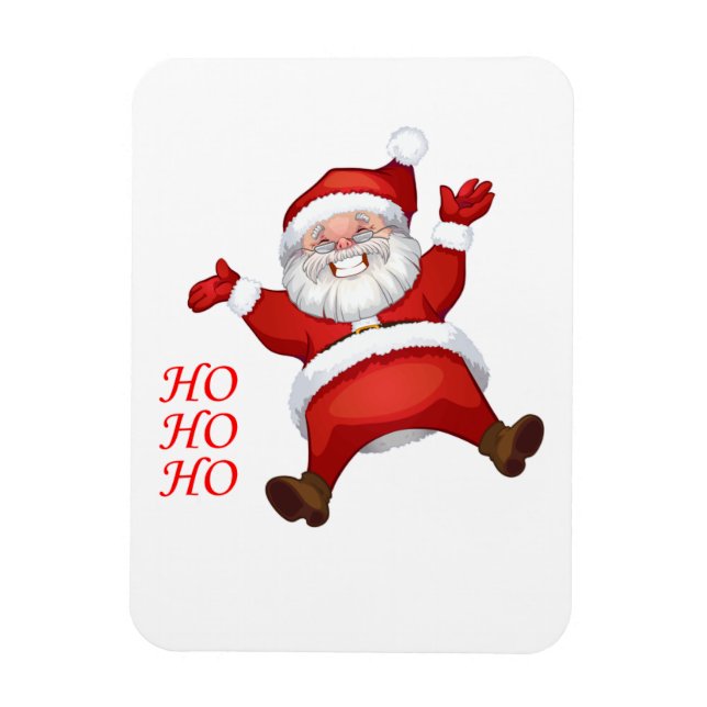 Magnet Flexible Happy Santa, HO-HO-HO (Vertical)