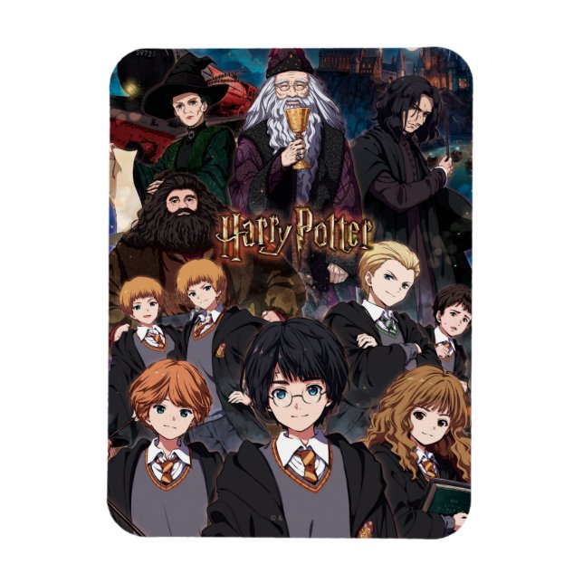 Magnet Flexible HARRY POTTER™ Anime Ensemble Scene (Vertical)