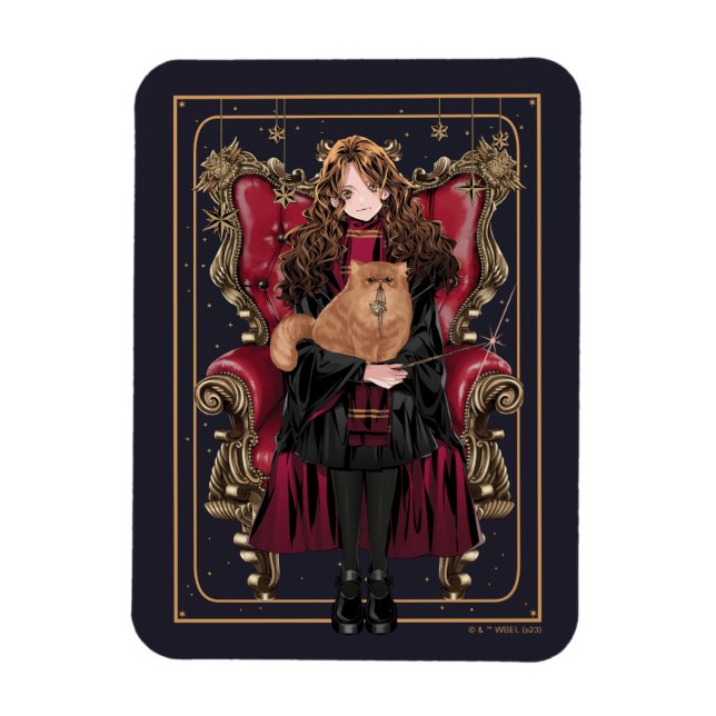 Magnet Flexible HARRY POTTER™ | Anime Hermione Granger assis (Vertical)