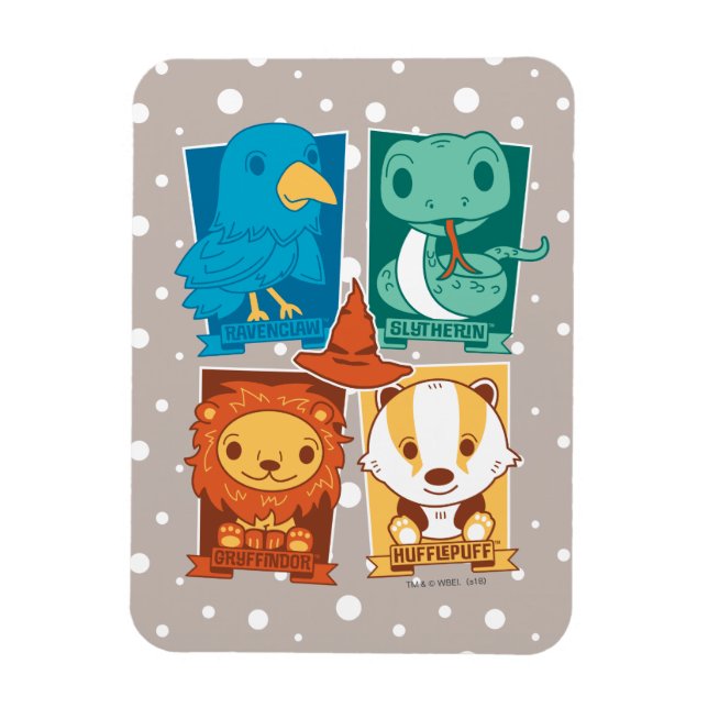 MAGNET FLEXIBLE HARRY POTTER™ | CARTOON HOGWARTS™ MAISONS (Vertical)