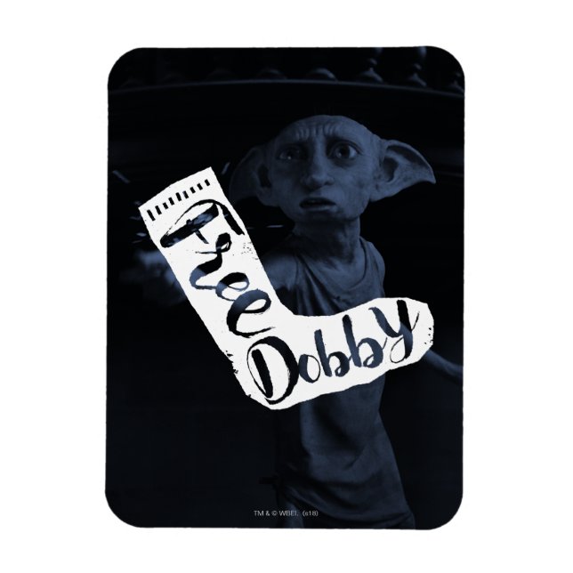 Magnet Flexible Harry Potter | "Free Dobby" Sock Typography (Vertical)