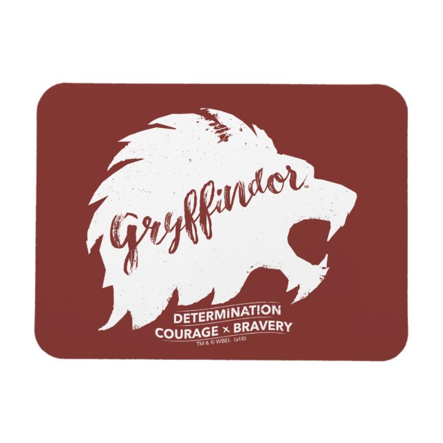 Magnet Flexible Harry Potter | GRYFFINDOR™ Silhouette Typographie (Horizontal)