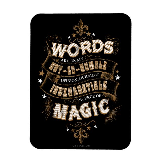 Magnet Flexible Harry Potter Spell | Les Mots Sont Nos Plus Inexha (Vertical)