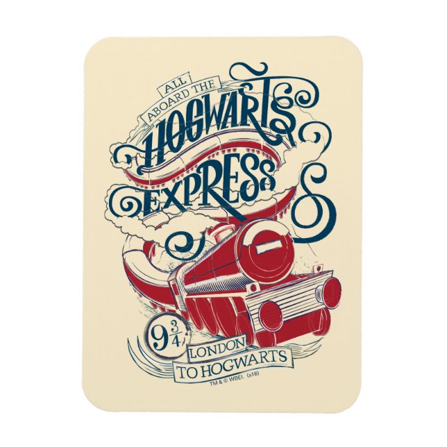 Magnet Flexible Harry Potter | Typographie Express Hogwarts (Vertical)
