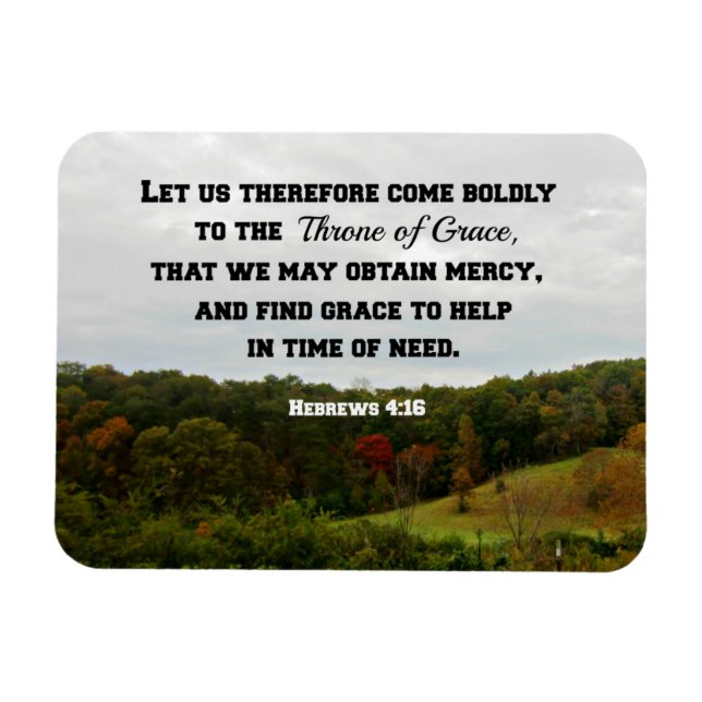 Magnet Flexible Hébreux 4:16 Venons donc avec audace à la (Horizontal)