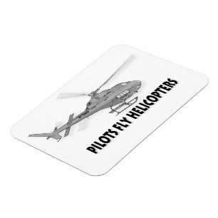 Magnet Flexible Hélicoptères Pilot