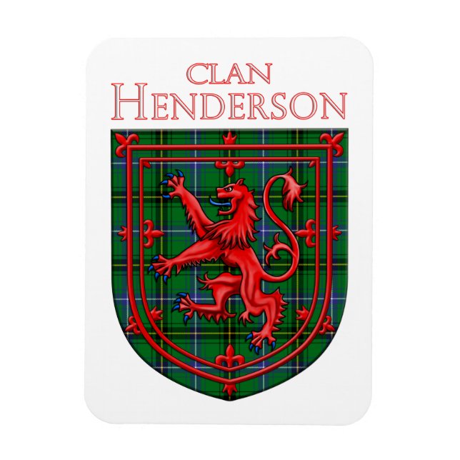 Magnet Flexible Henderson Tartan Scottish Plaid Lion Rampant (Vertical)
