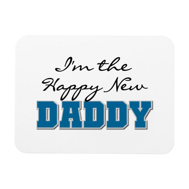 Magnet Flexible Heureux nouveaux cadeaux papa (Horizontal)