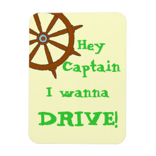 Magnet Flexible Hey Capitaine Humorisant Jaune